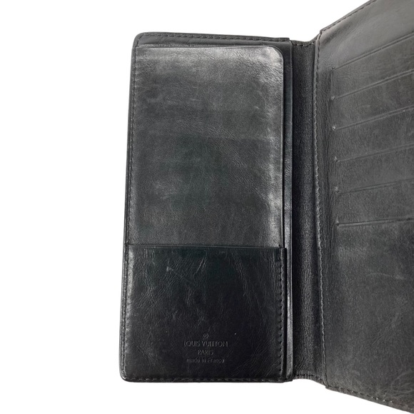 RARE Authentic Louis Vuitton Black Slim Leather Perforated Studded Long Wallet - Picture 10 of 16